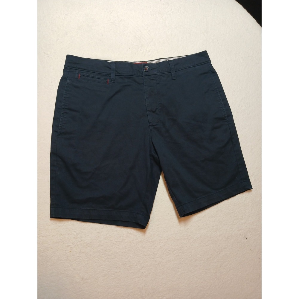 UNTUCKit Shorts Mens W34 Navy Chino Cotton Blend Pocket Inseam 9"